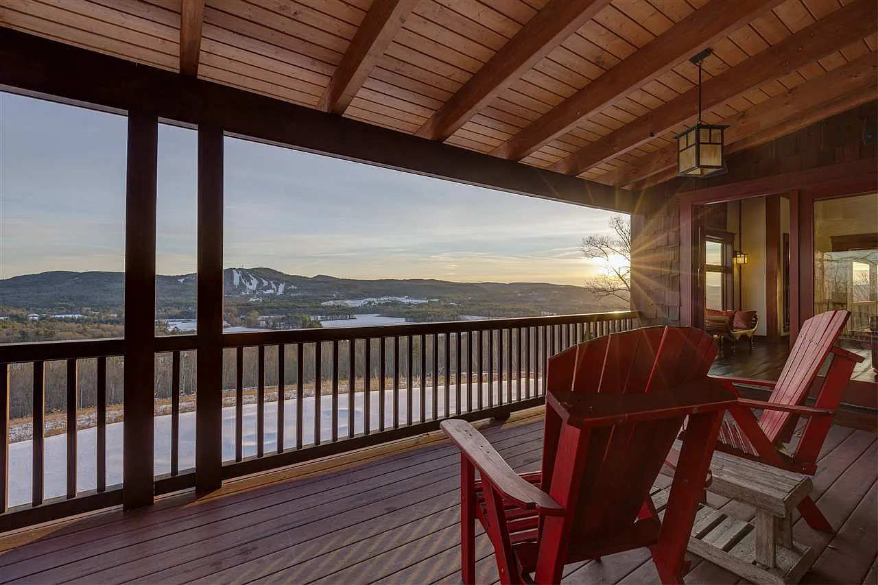 Hybrid Log Home — Aerial View