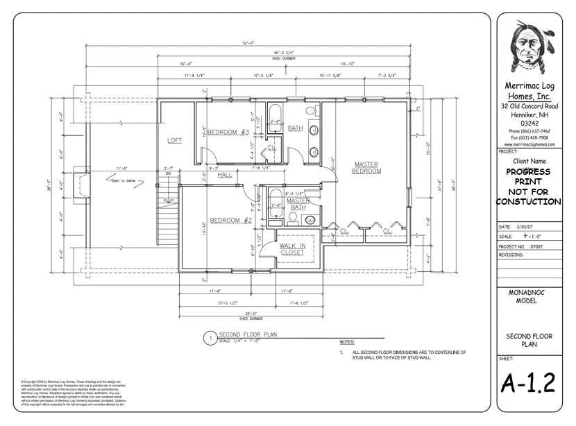Monadnoc Second Floor Plan