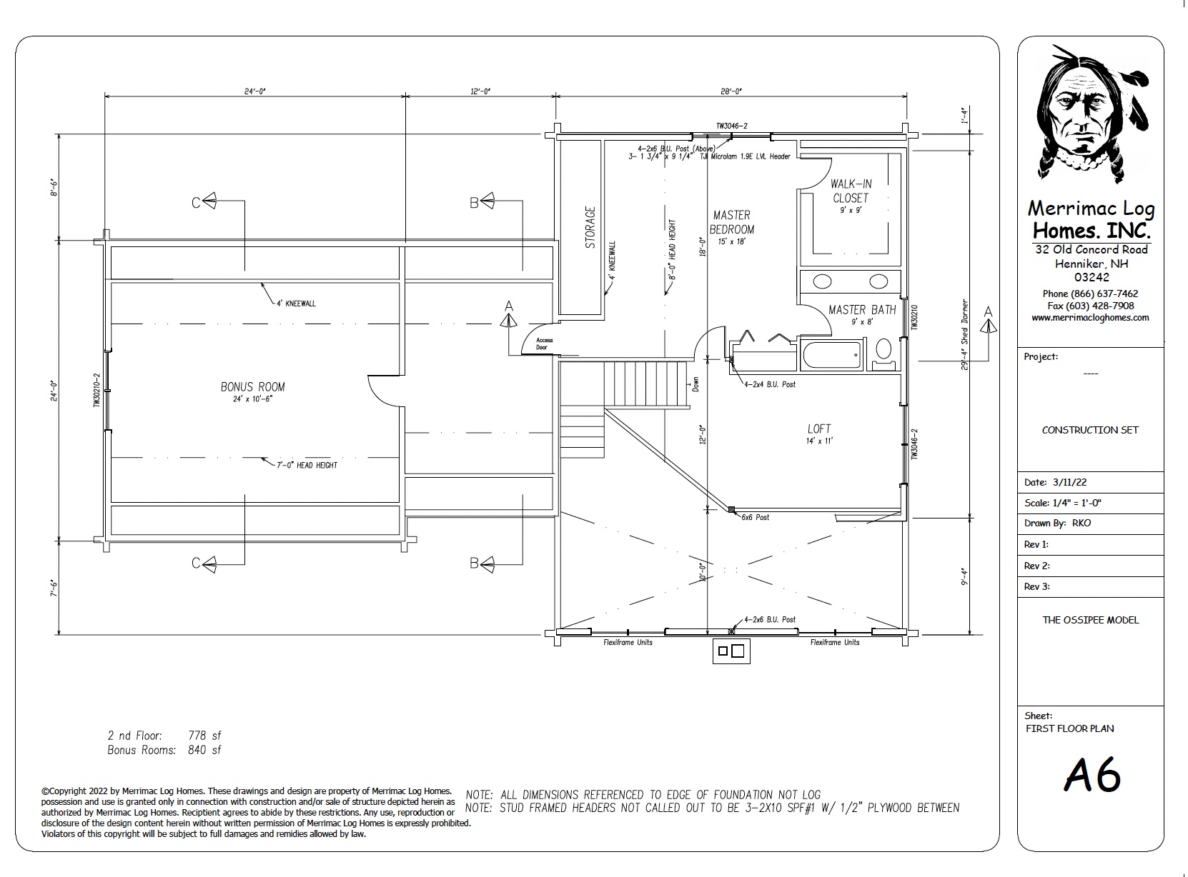 Ossipee Floor Plan